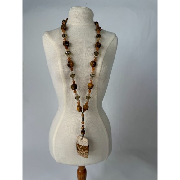 Picture Jasper & Semi-Precious Healing Stone Necklace 15" - Picture 6 of 16